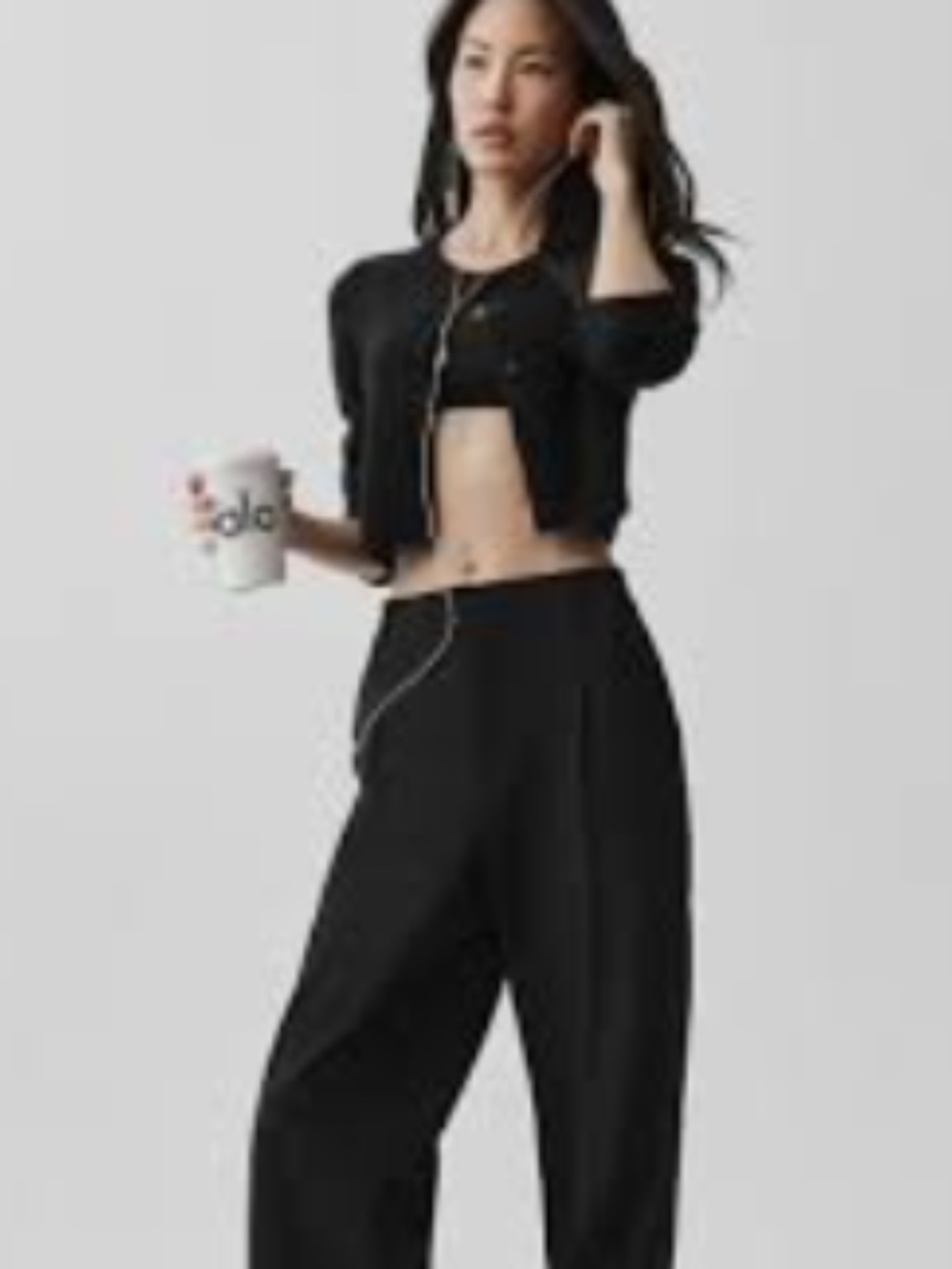 Alo High-Waist Pursuit Trouser in Black, Size Small - Picture 3 of 10